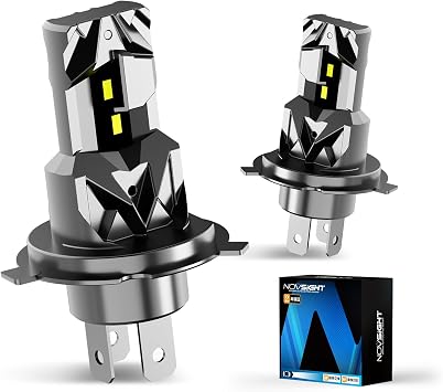 NOVSIGHT H4 LED Headlight, Hi/lo Switching, 35,000 LM, 6500 K, 60 W