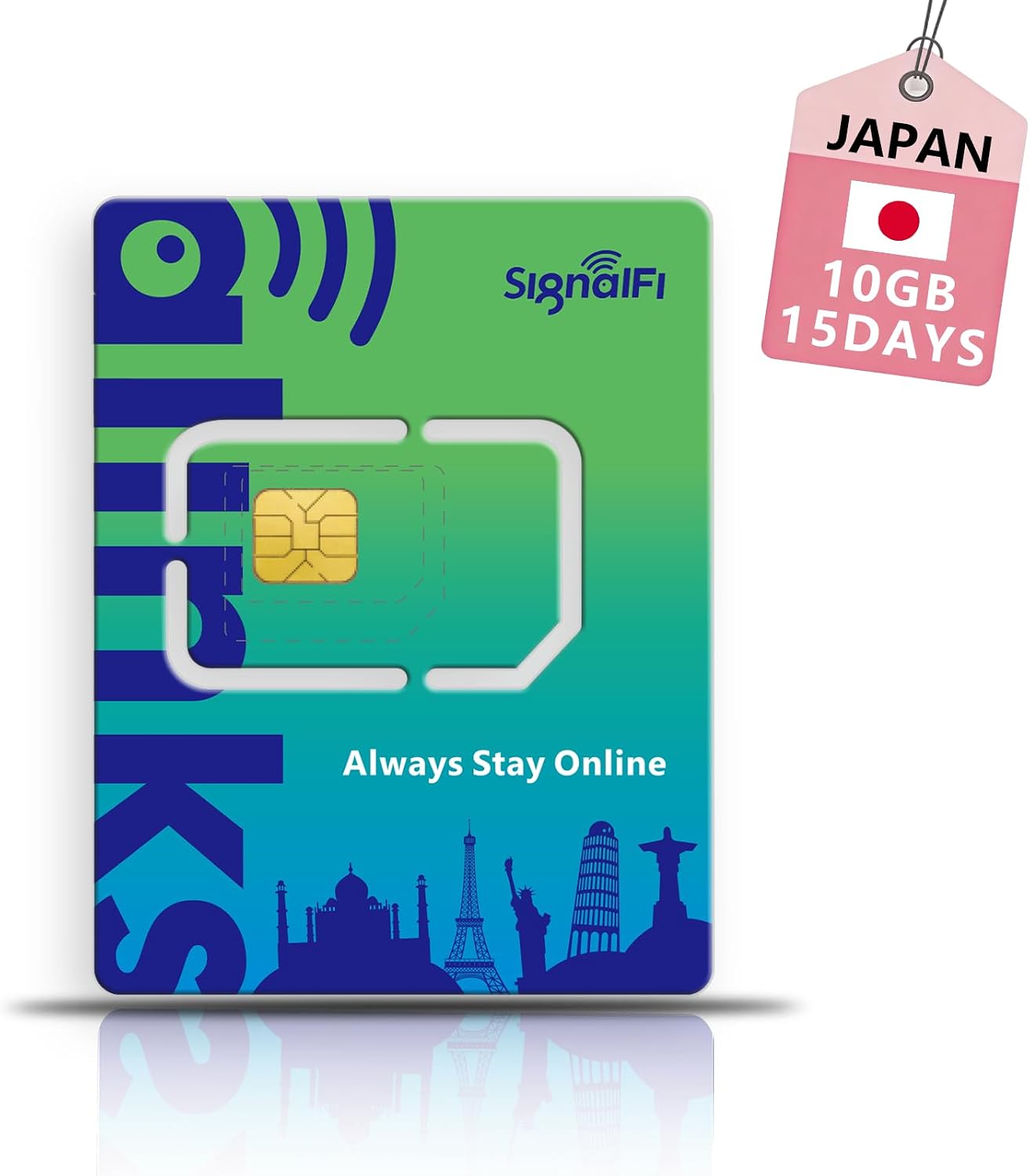 Japan Data Only SIM Card 10GB 30 Days, International Travel SIM Card Prepaid Mobile SIM Card, 4G LTE High-Speed Data, Plug and Play, No Activation Required | No Contract | 3-in-1 SIM Card