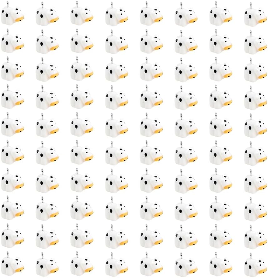 Framendino, 80 Pack Mini Cow Resin Charms Pendant Cute Black White Animal Dangle Beads for DIY Jewelry Making Farm Theme Earring Necklace Bracelet Keychains