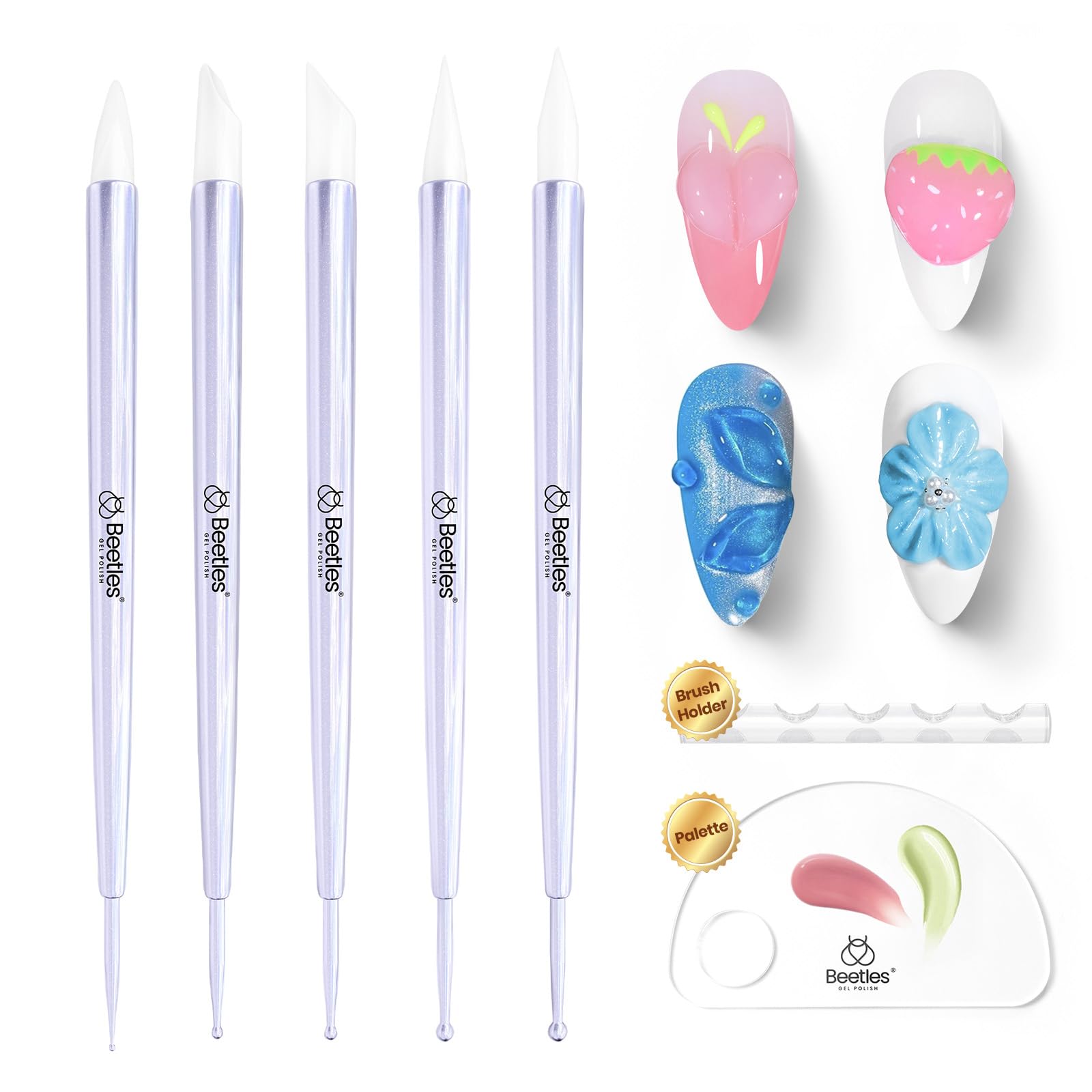 Amazon.com: Beetles 5PCS Nail Art Dotting Tools Nail Art Sculpture