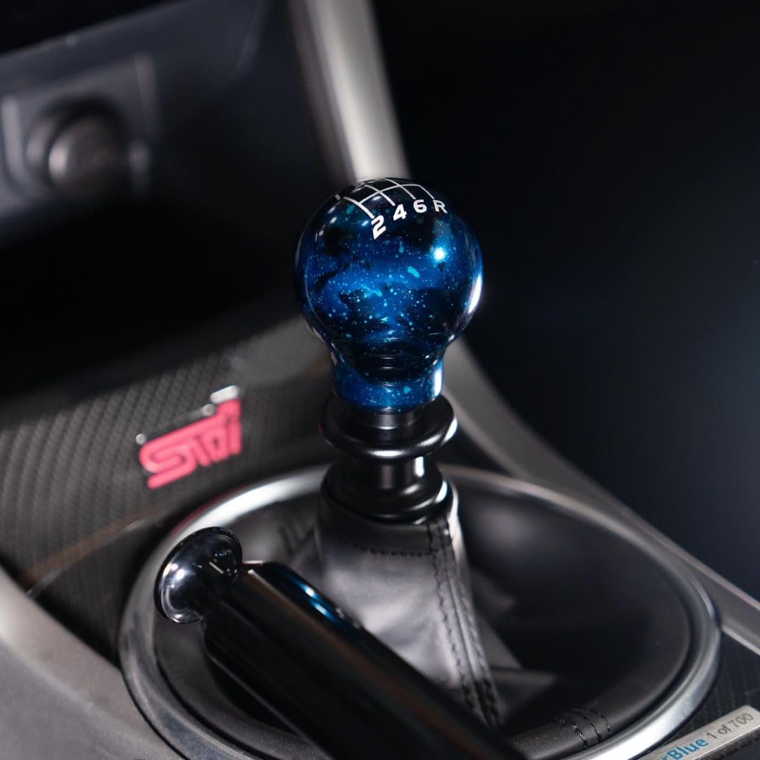 Billetworkz Cosmic Space Shift Knob Compatible with Subaru 6 Speed WRX: 2015-25 / STI: 2004-21, Cosmic Blue