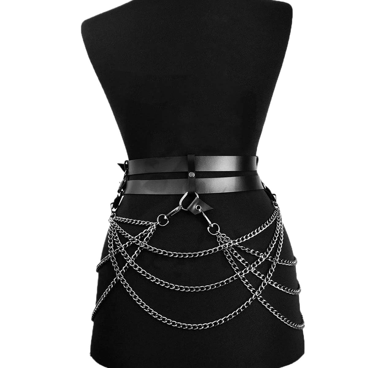 Cinturón for mujer, estilo callejero, corsé, cadena, borla, cinturón ajustable, accesorios de ropa para Vestido, Camisa, Sudadera