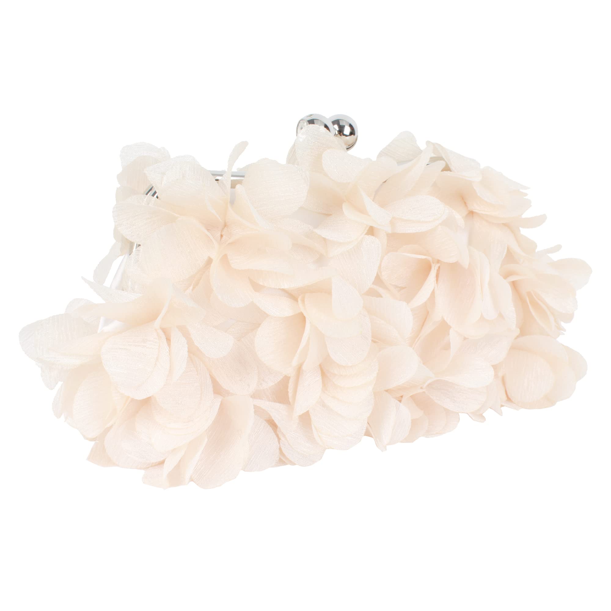 Borsa da donna elegante con motivo floreale, in seta, con catena a tracolla e chiusura a scatto