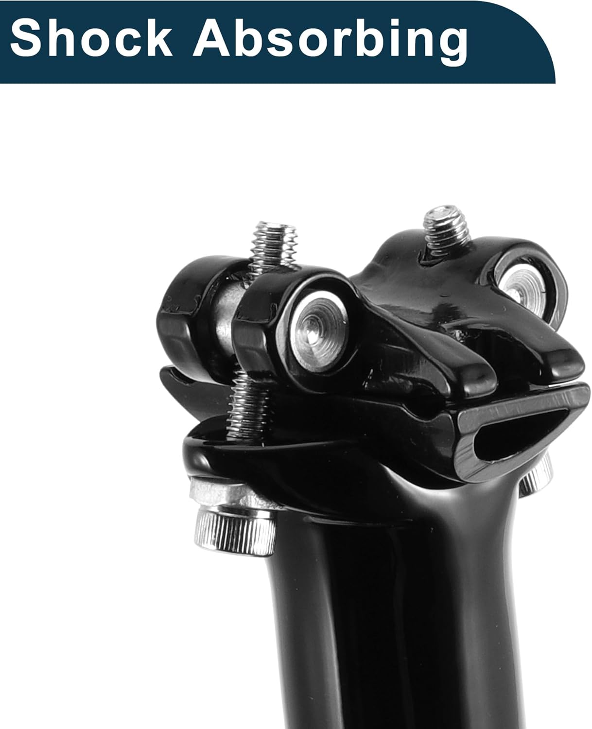 Bike Seat Posts Shock Absorbing Bike Saddle Post Seat Tube Gloss Black Gray 1 Pc 31.6x450mm Carbon Fiber