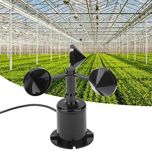 Wind Speed Sensor,0-70M/S Environment Signal Output Pulse Type Three Cups Wind Speed Sensor Anemometer #TOP1