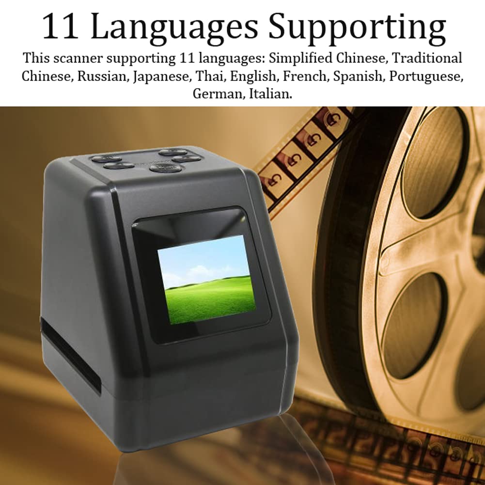 Scanner portatile per pellicole scanner per film 135 126 110 8mm scansione di pellicola con schermo IPS da 2,0 pollici 11 lingue
