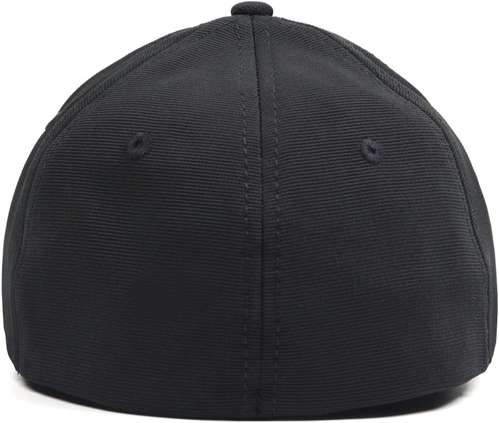 Short Brim Stretch Fitted Baseball Caps Men's Solid Structured Full Closed Cap Curved Brim Elastic Closed Back Hat K272 - Image 4