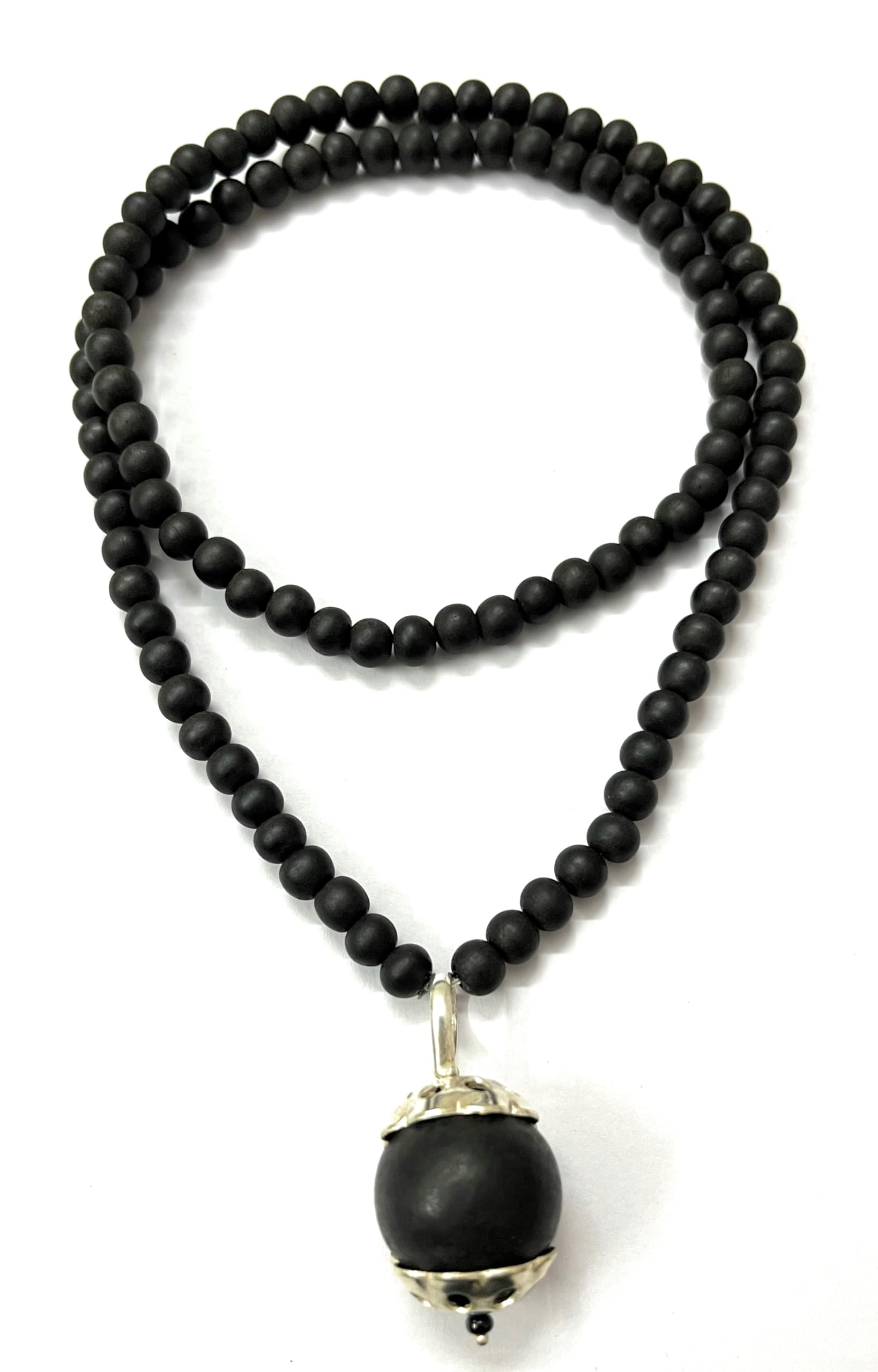 TwiceWise Karungali Malai Original - Original Karungali Malai - Karunkali Mala with Dollar Pendant - Karunkali Japamala - 6mm Spiritual Mala Beads - Japamala for Meditation - Women Meditation Beads