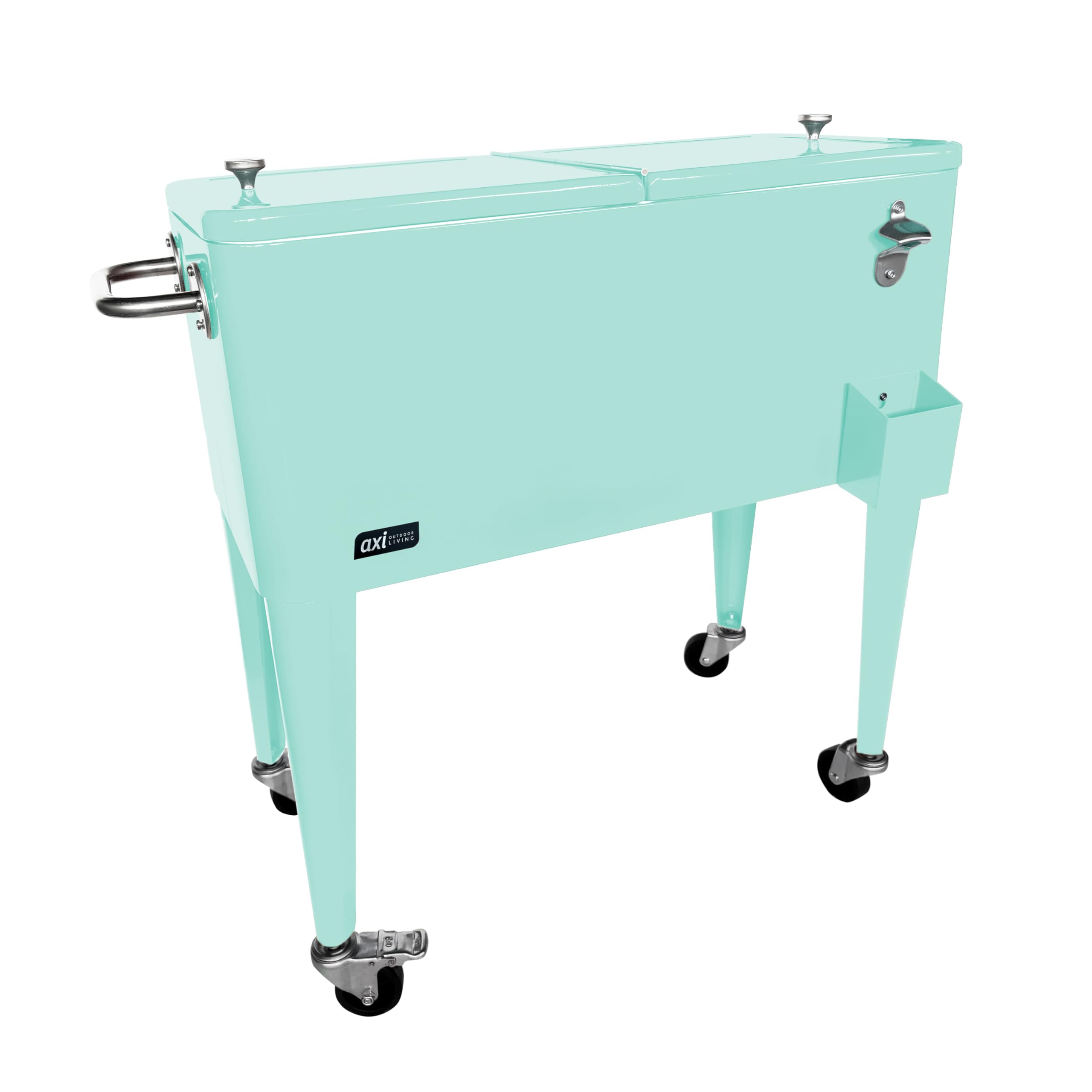 AXI Retro Cooler Menthe | Réfrigérateur De Boissons Mobile pour L'Extérieur/​Le Jardin | Glacière 76 Litre