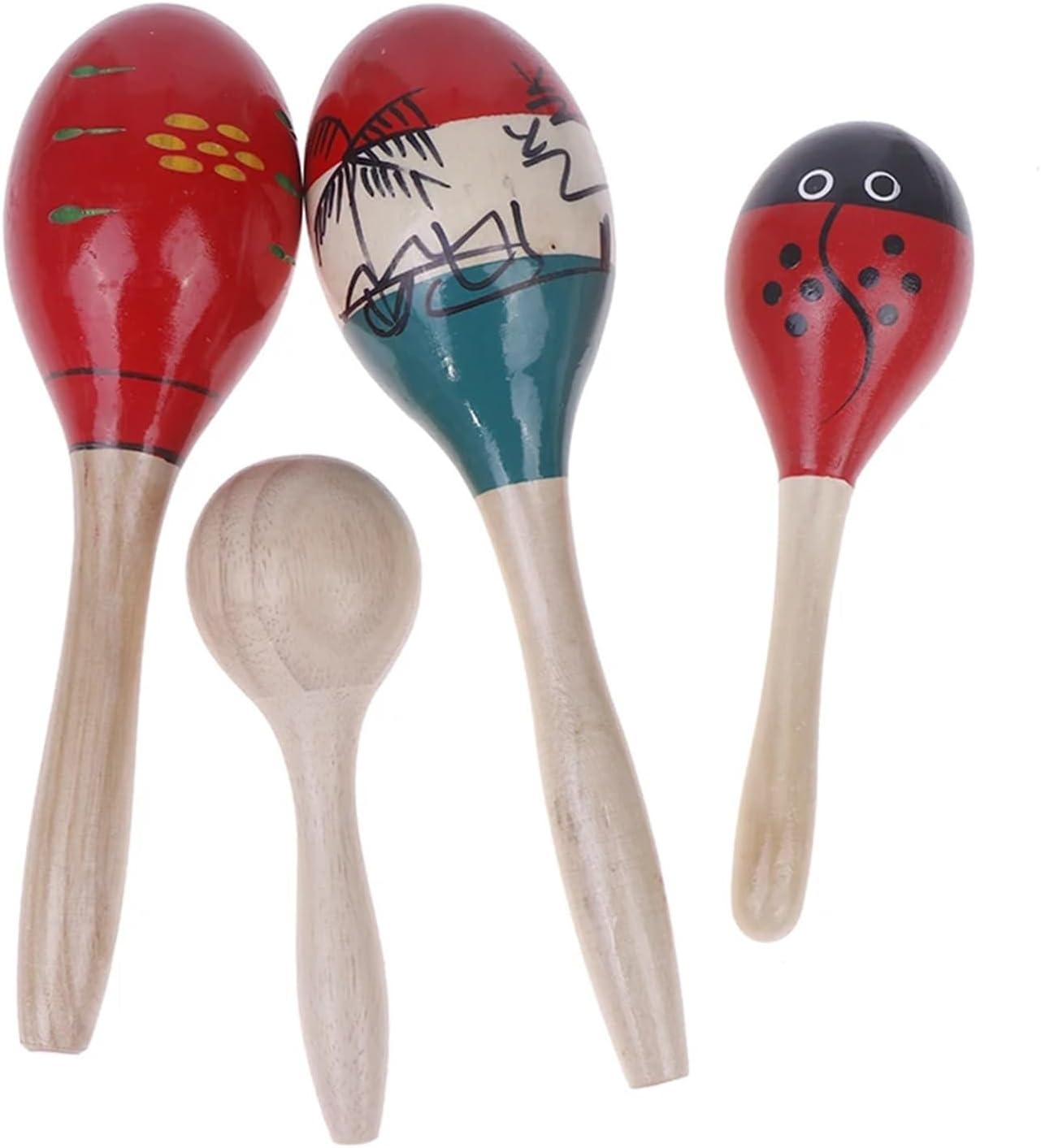 maracas, Wooden Sand Hammer Party Percussion Shakers,for music event(A)