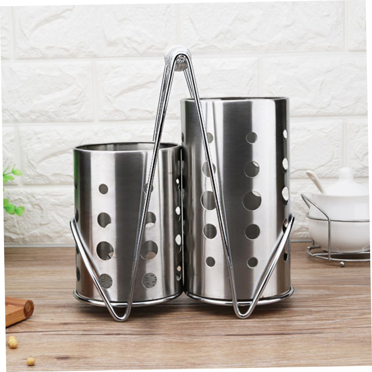 Alipis 3pcs Utensil Holder Set Stainless Steel Chopsticks Rack Kitchen Dish Rack Cutlery Organizer Silverware for Easy Storage