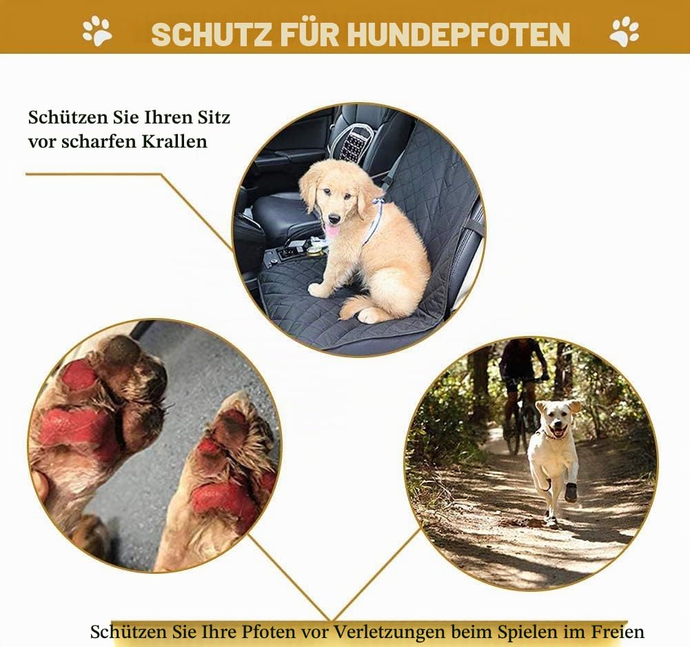 Hundestiefel, wasserdichte Stiefel für Hunde, Hundeschuhe mit Rutschfester Sohle, reflektierende Riemen, Outdoor-Hundeschuhe für mittelgroße und große Hunde (schwarz, 4 Stück)