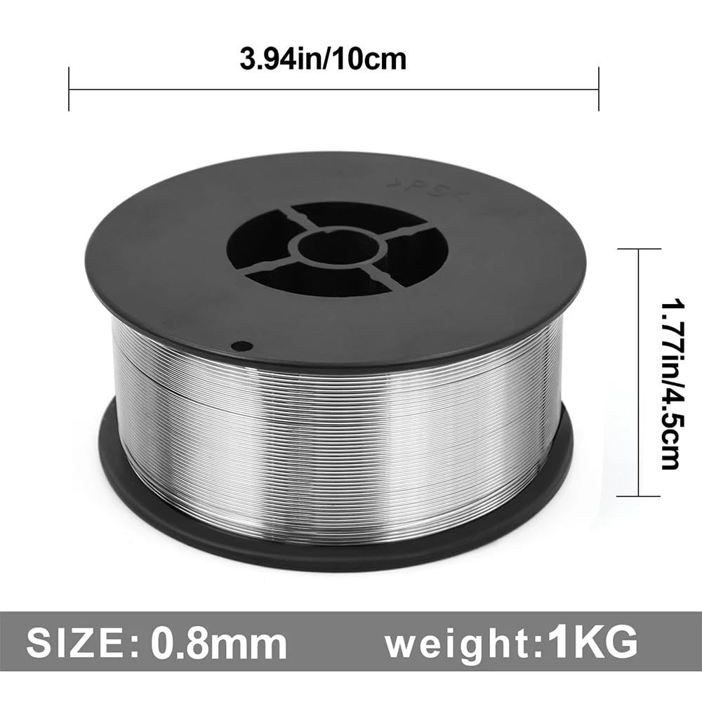 0,8 mm 1 kg 1-2 Rotoli di Filo Mig Filo Animato Senza Gas AWS E71T-GS Accessori for Saldatura Mig for Saldatura(2 Rolls Flux Core)
