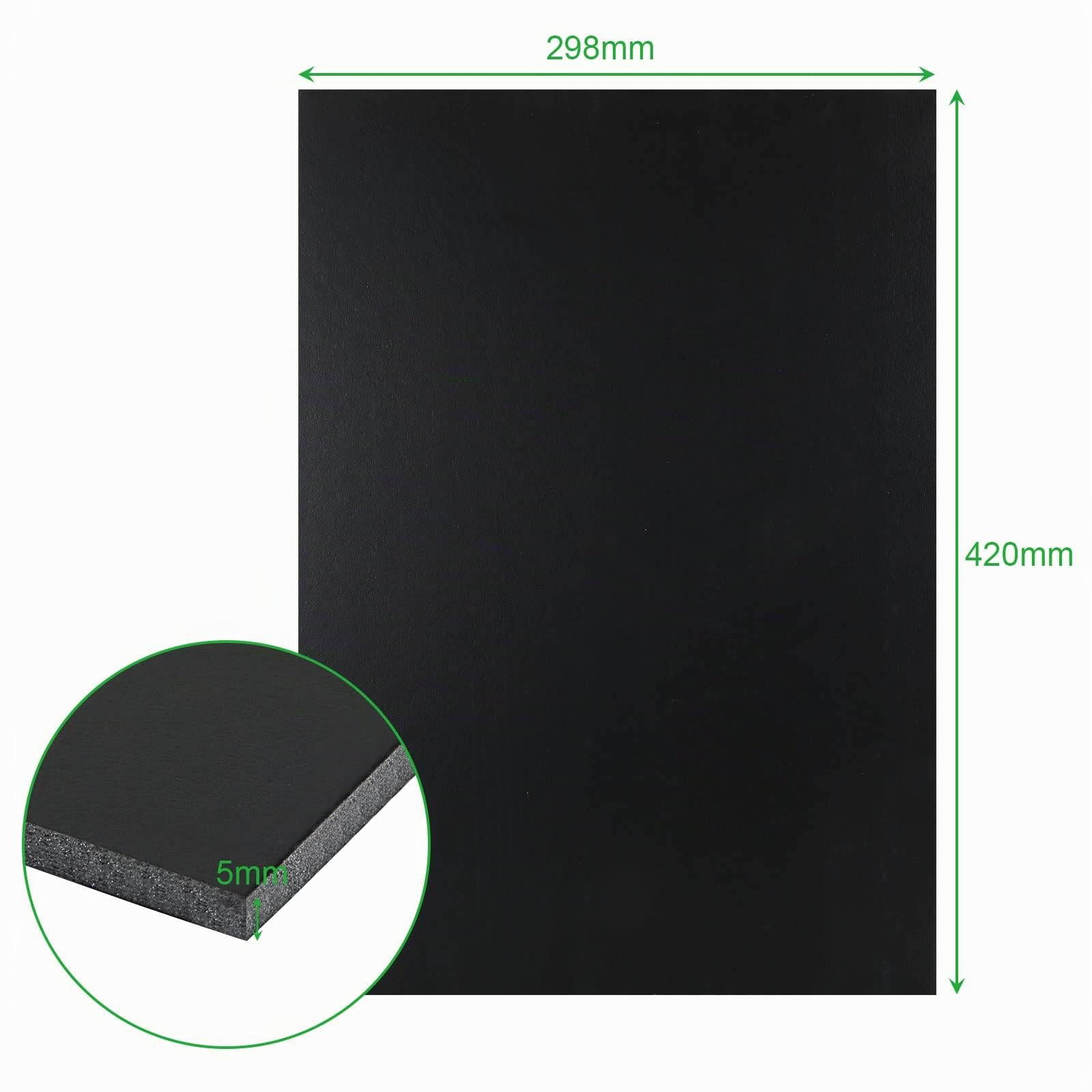 16 Stück Schaumstoffplatte A3 Schwarz, Foam Board Dicke 5 mm (297MM×420MM)