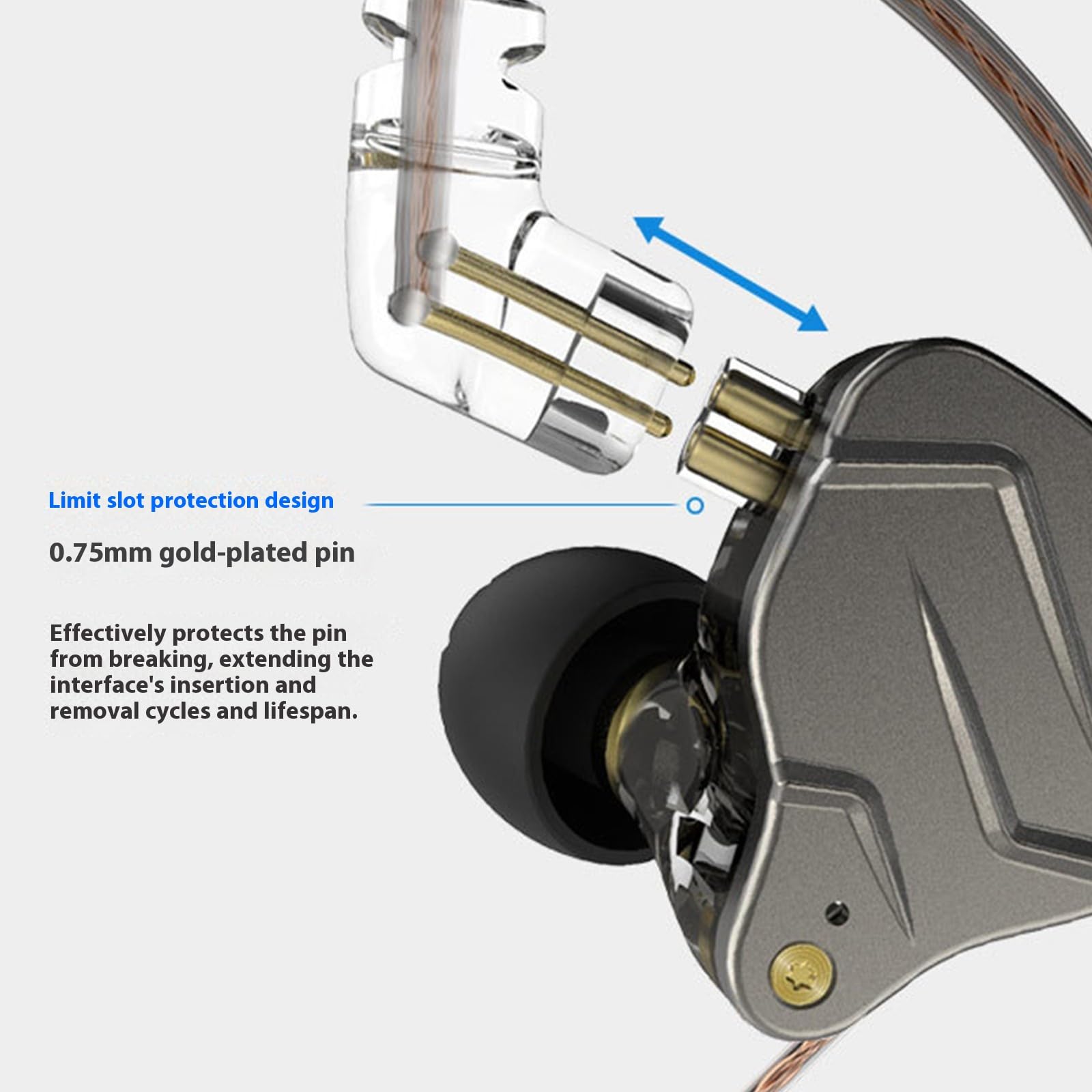 Cuffie da Studio intrauricolari Che offrono Risposta a Bassa frequenza migliorata e Cuffie con Isolamento Acustico con Cavo Staccabile