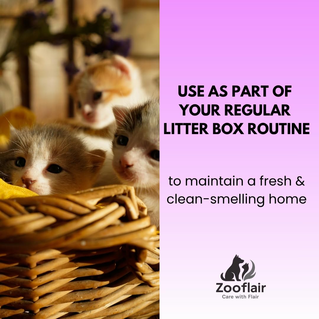 Zooflair Cat Litter Deodorizer Spray 500 ML β Odor Eliminating Spray for Litter Boxes, Safe for Cats, Fresh Scent Formula 2