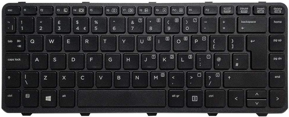 Laptop Replacement Keyboard Fit HP ProBook 430 G1 711468-031 UK Layout with Frame