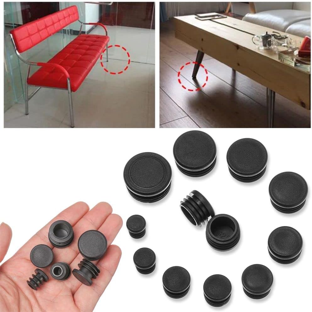 Adjustable Furniture Leg Caps 12-22mm, Dust Proof End Caps for Chair and Table Legs(16mm)