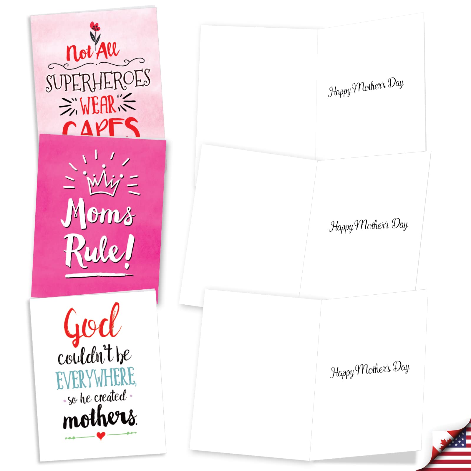 TaoBary 100 Pcs Happy Mother's Day Cards Assorted Blank Mother's Day Greeting Cards Notecards Bulk Floral Small Note Card With Envelopes And Stickers