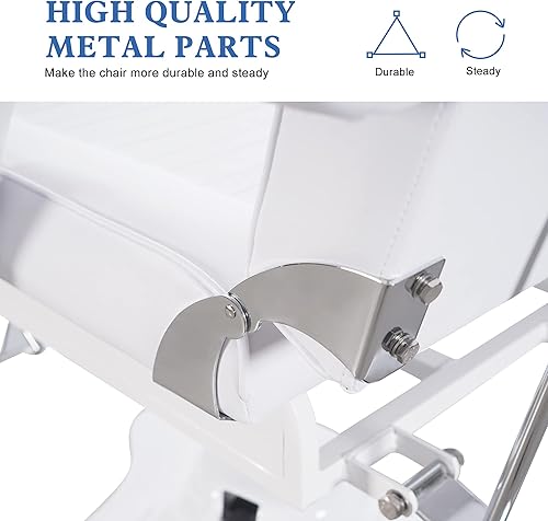 Miniatura 5 de BarberPub Silla de tatuaje, cama de tatuaje ajustable giratoria de 360, silla facial multiusos con bomba hidráulica, cama facial para esteticista