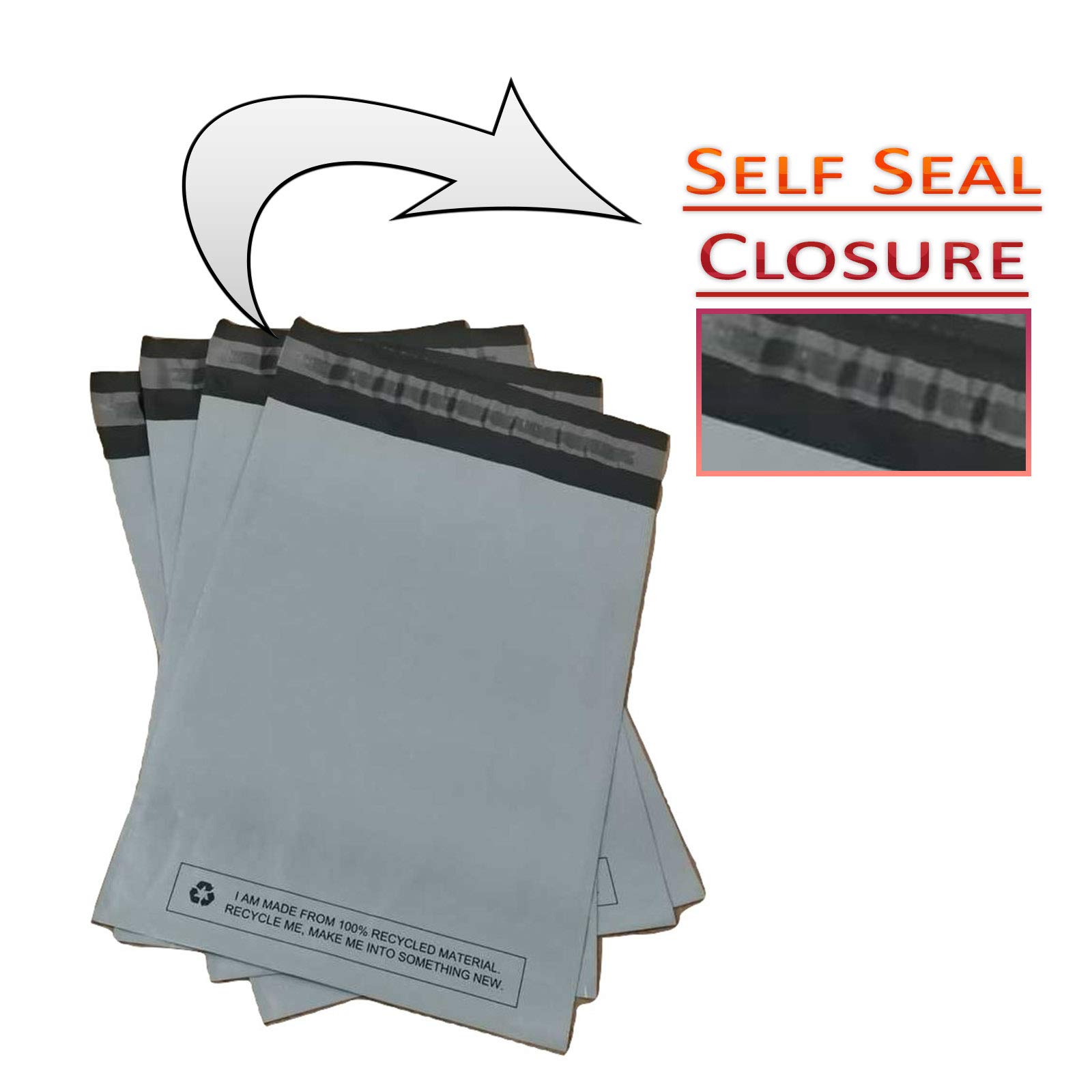 100 - AKAR 24 X 36" Inch Strong Grey Poly Mailing Bags - View #2