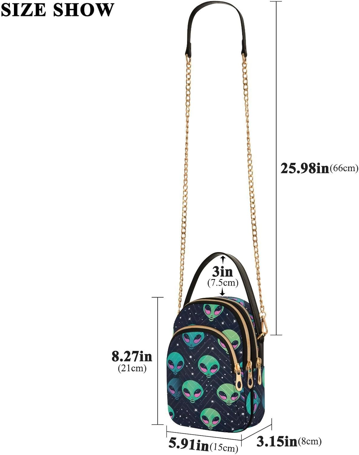 Stars and Moon Small Crossbody Bags for Women Detachable Strap Purses Travel Handbags 20850782 | Stars and Moon, Small, Detachable Strap, 20850782 - Image 3