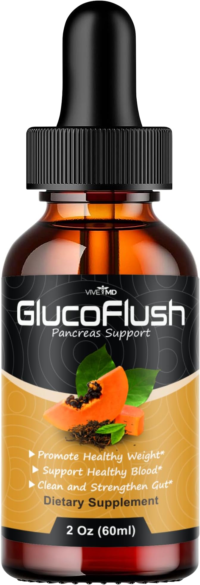 Glucoflush Liquid Drops, Glucoflush Healthy Blood Formula Support Supplement, Gluco Flush Drops Supplement Advanced Formula for Maximum Strength, Glucoflush Support Drops Reviews (1 Pack)