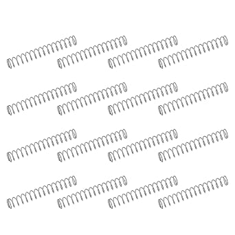 uxcell 50Pcs 304 Stainless Steel Compression Springs,0.6mmWD, 7mm ODx50mm L