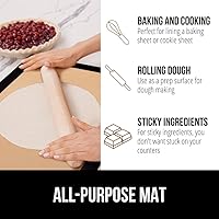 Vista 8 de GORILLA GRIP Tapete de silicona antiadherente reutilizable para hornear, paquete de 2, sin BPA, apto para horno para hornos tostadores, mini hojas