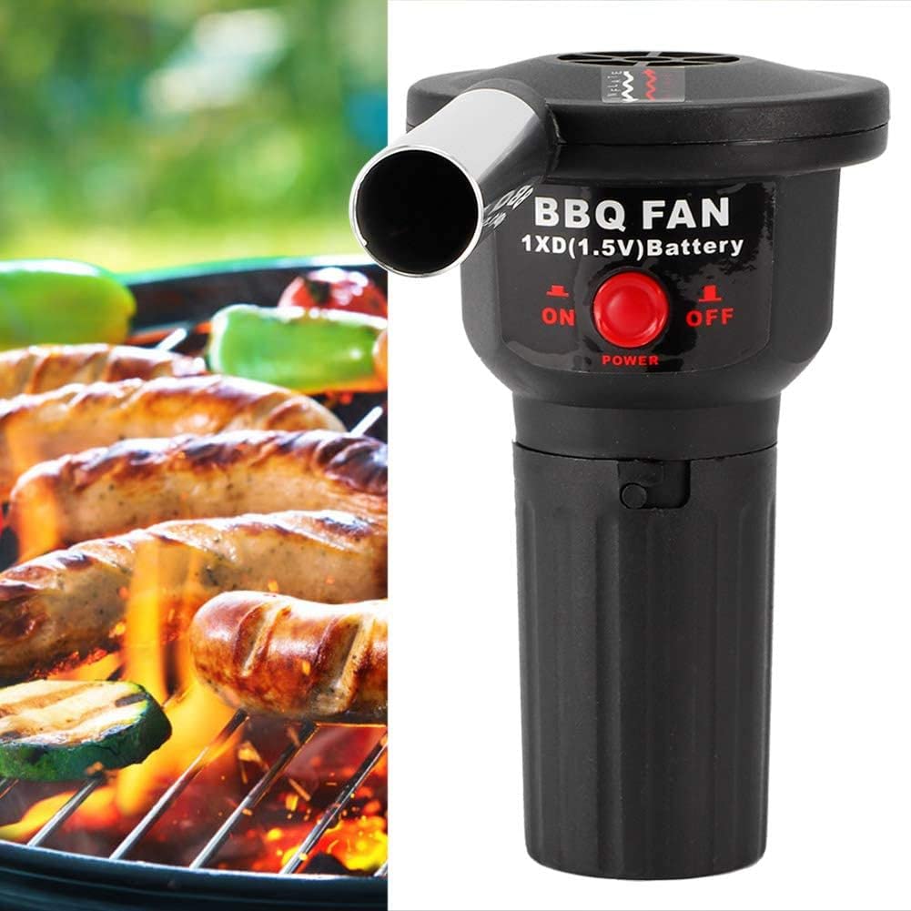 Soplador portátil para fuego, bomba de aire eléctrica para barbacoa, Fuelle para chimenea, soplador de aire para barbacoa soplador fuelle de mano para acampada y encendido de carbón