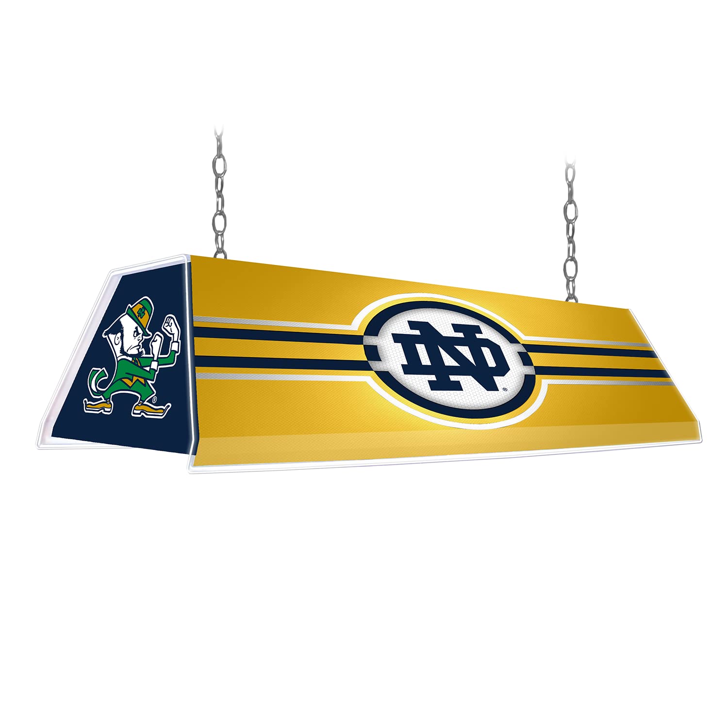 The Fan-Brand for Notre Dame Fighting Irish Edge Glow Pool Table Light, Irisg Gold/Leprechaun Cap - Team Bar Sign Décor: Home, Dorm, Garage, Office, Fan Cave