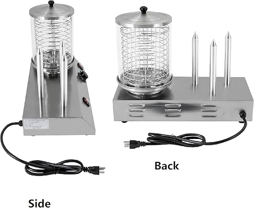 Miniatura 7 de Máquina eléctrica para perros calientes de 458 W, máquina de pan, vaporera para perros calientes con calentador de bollos para el hogar, catering,