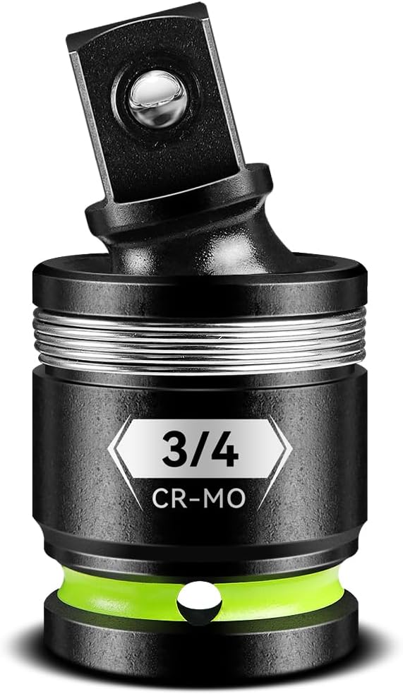BLACKROBOT 3/4" Drive Impact Universal Joint Set, CR-MO Swivel Socket Adapter for Heavy-Duty & Automotive Repair, Flexibly Reach Tight-Angle Fasteners