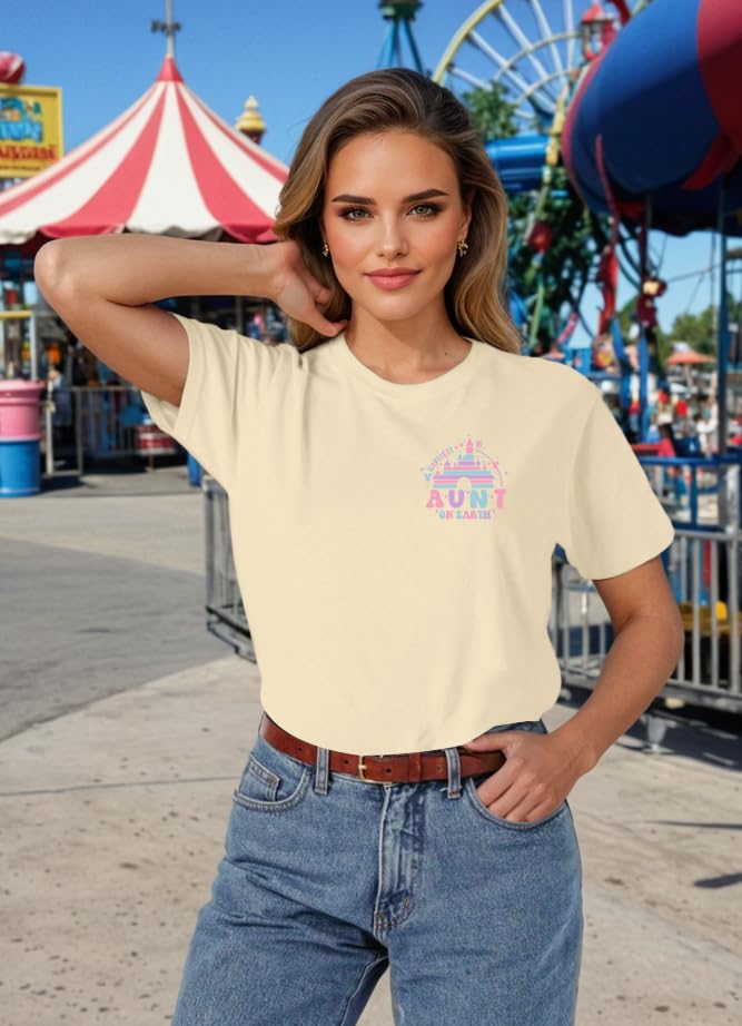 Image of Magical Shirt for Women Happiest Mama On Earth Graphic Tees Funny Mom Gifts Family Holiday Vacation Tops