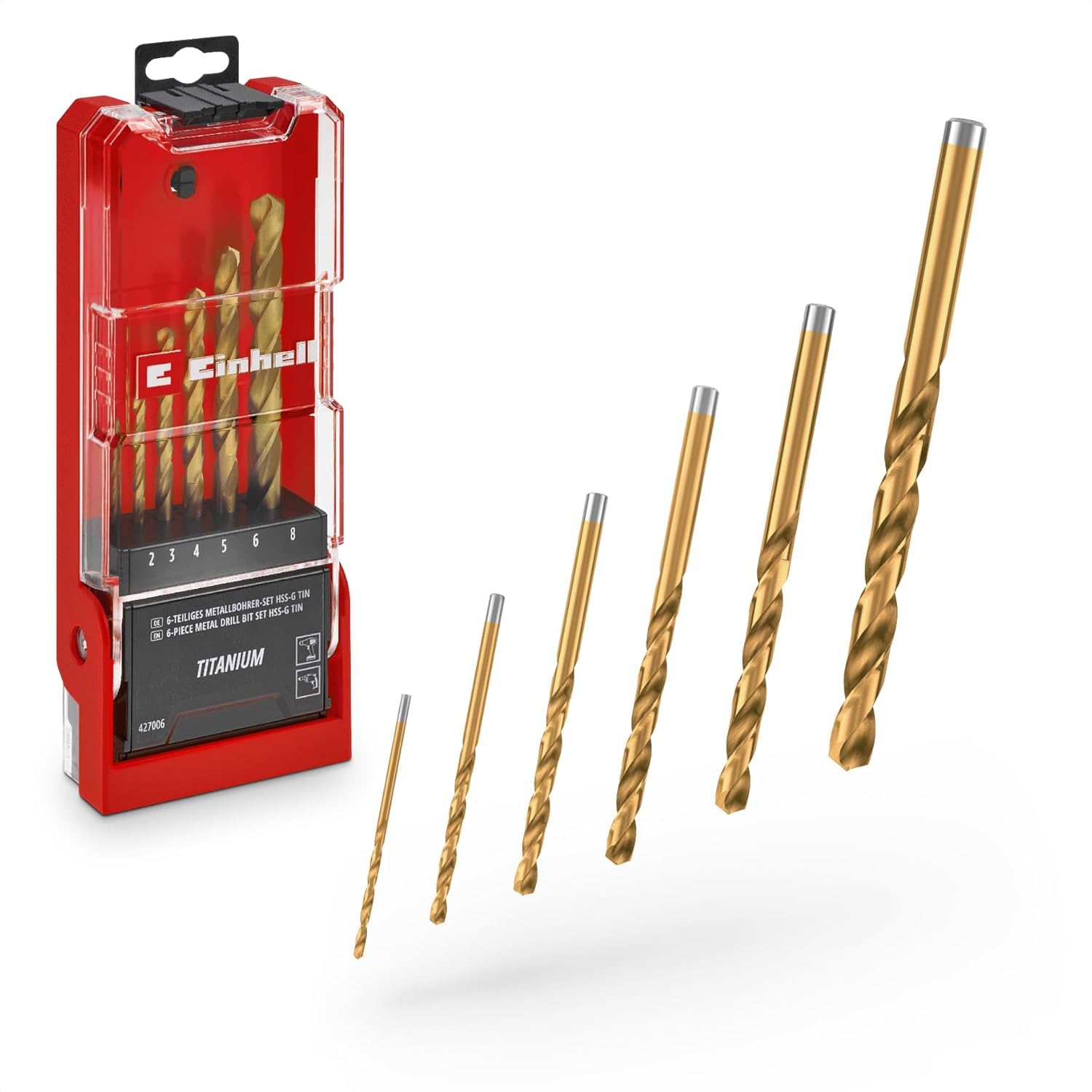 EINHELL Juego de 6 brocas titanio surtidas