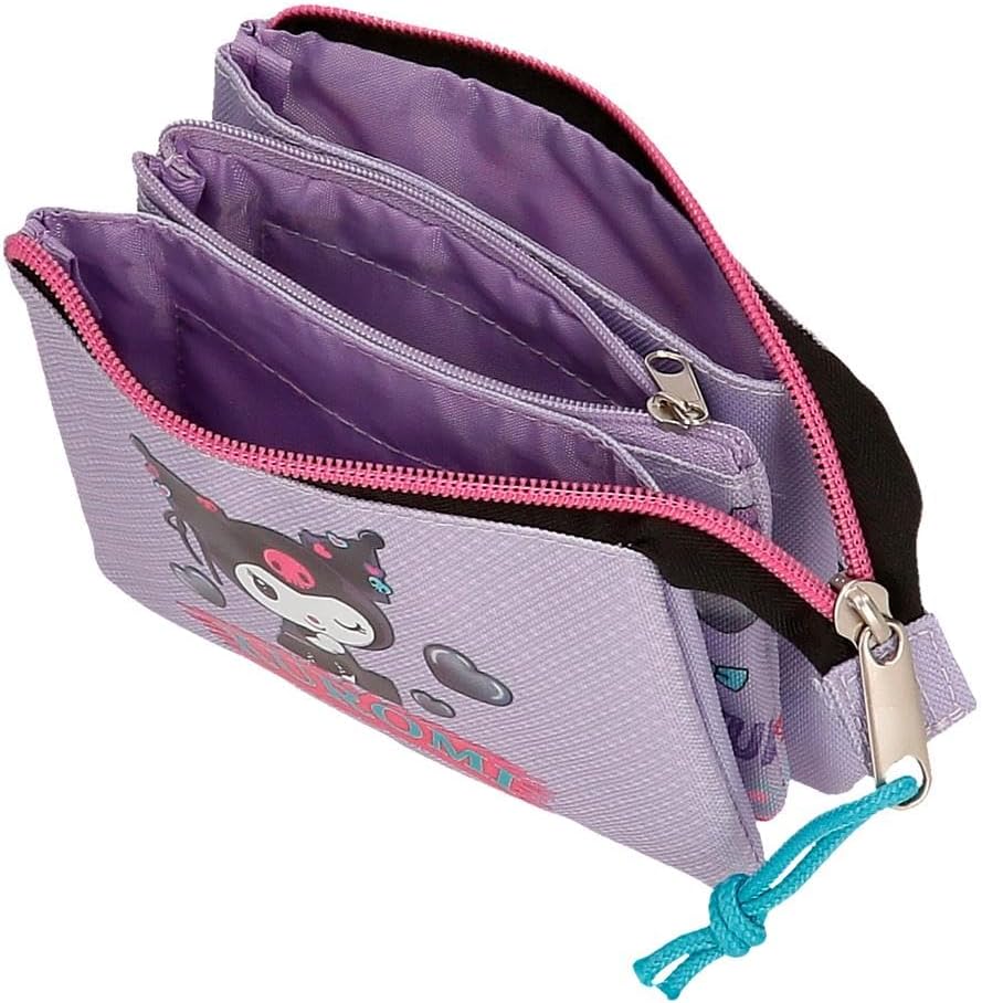 Sanrio Kuromi Retropop Polyester Shoulder Bag with Main Compartment by Joumma Bags, dark purple, Eine Größe passt allen, Toiletry bag