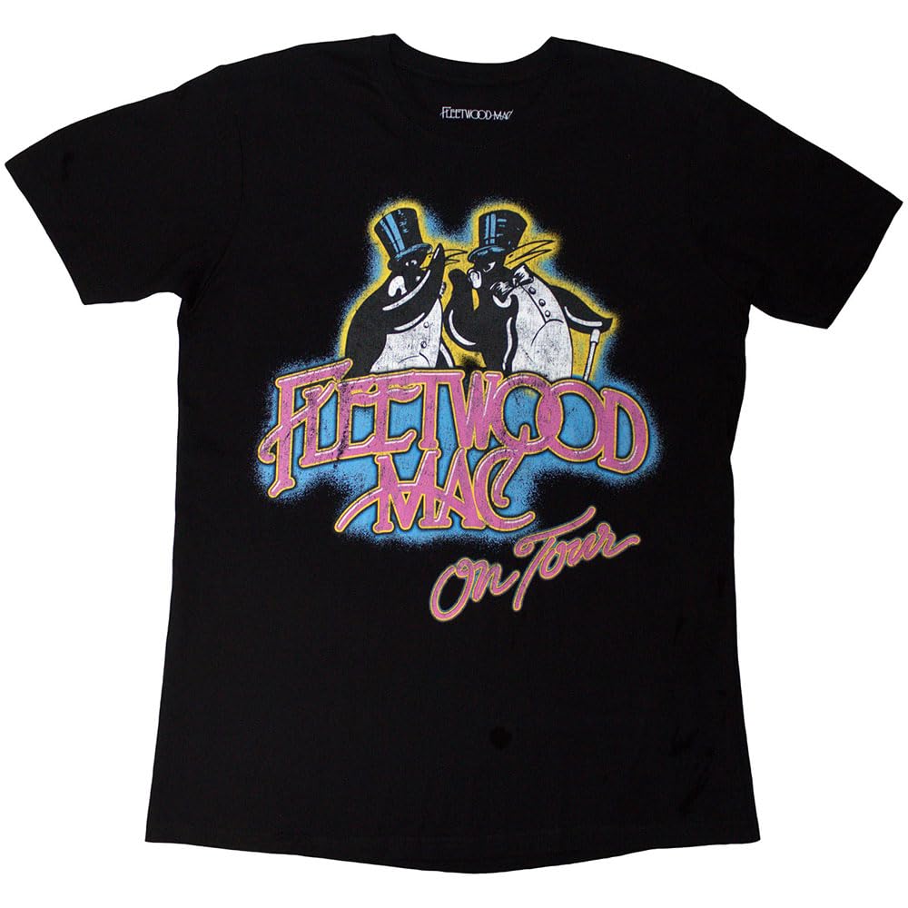 Rock Off Officially Licensed Products Men's Black Fleetwood Mac On Tour T Shirt Xxl
