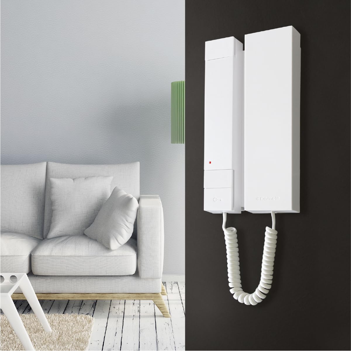 Comelit Kit Citofono 5 Fili Completo per Casa con Cornetta | Kit citofonico completo a 5 fili con cornetta, pulsante apriporta e pulsantiera resistente alla pioggia