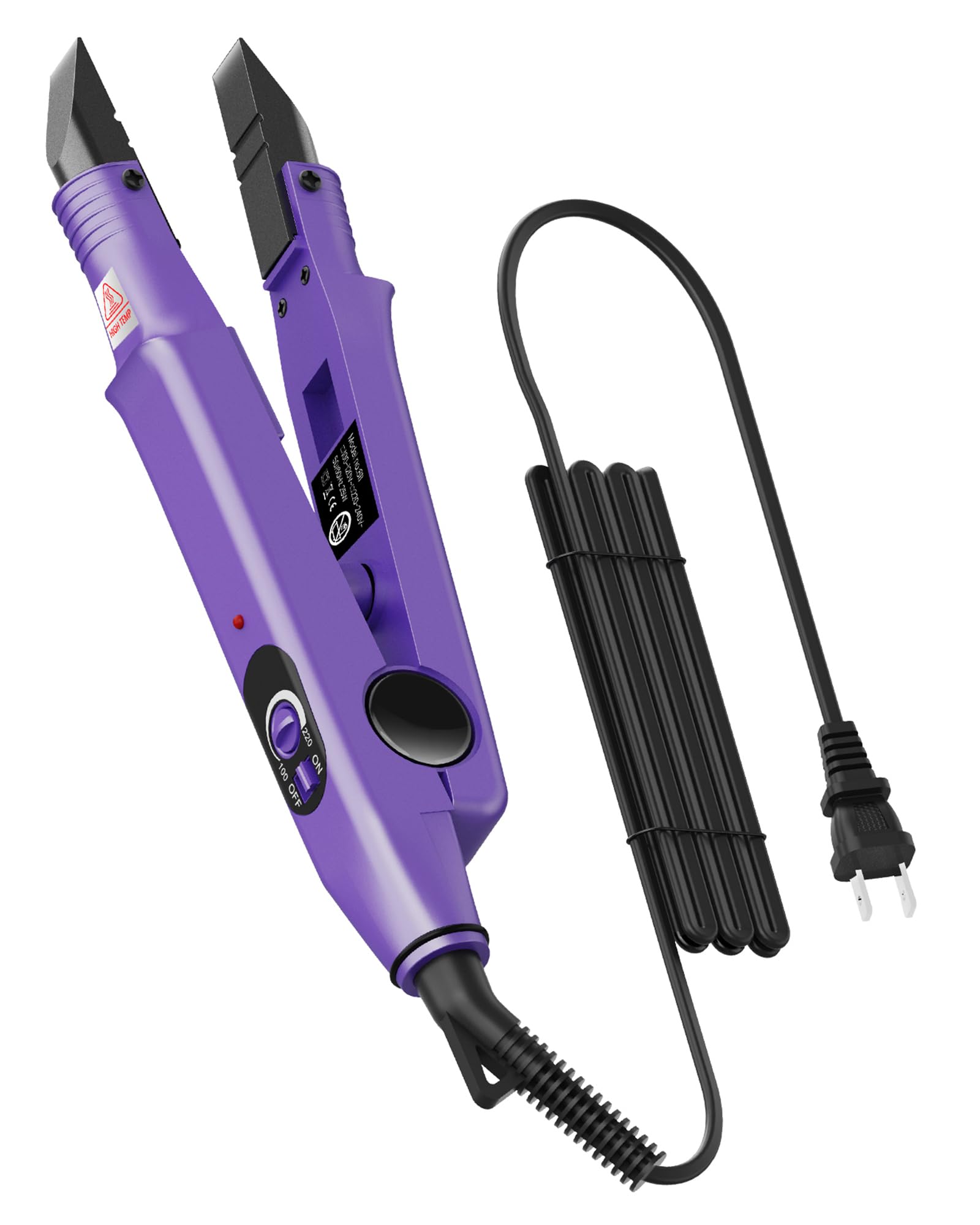 Professional K tip Keratin Fusion Hair Extension Iron Tool, Purple
