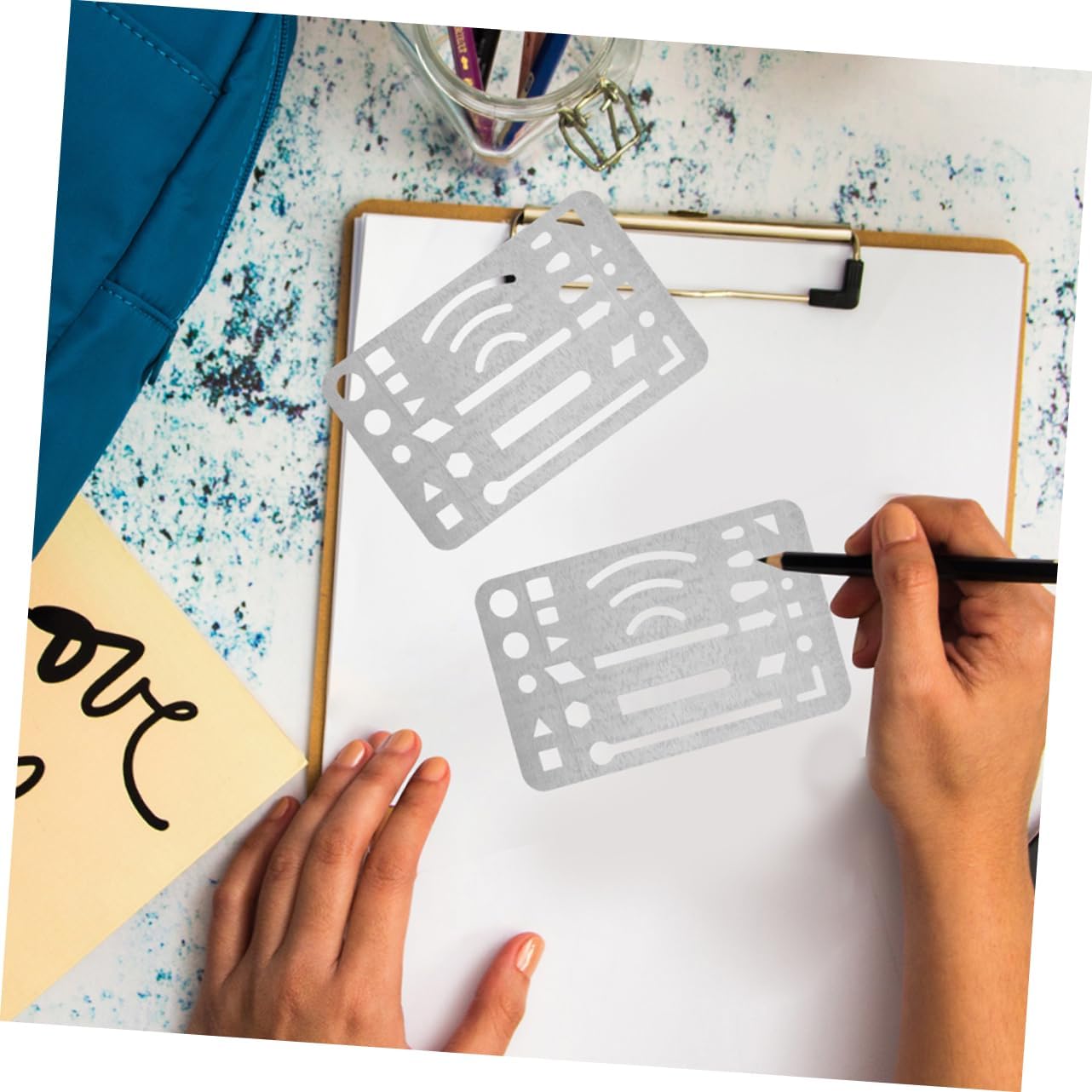 SHOWERORO 6pcs Stainless Steel Eraser Stick Precision Eraser for Drawing Drafting Craft Erasing Shield Template