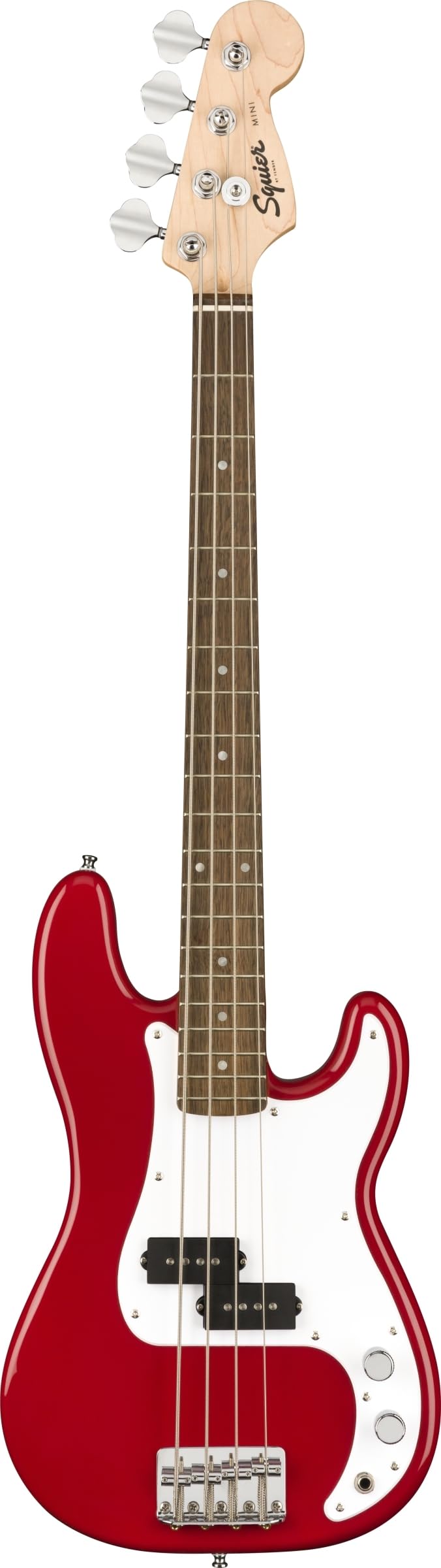 Squier by Fender Electric Mini Precision Bass Guitar, Dakota Red