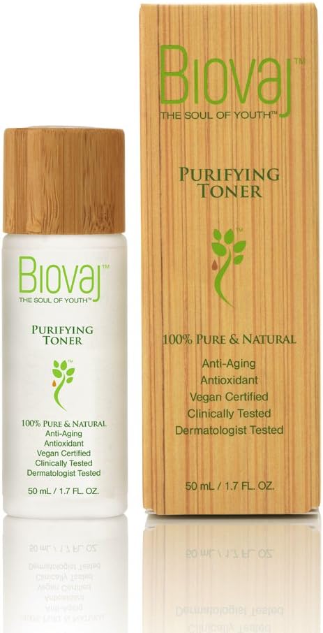 Biovaj Purifying Toner-100% Natural Clean Facial Toner for The Skin pH Balance & Pores, Soothes, Tones, Anti-Aging, Botanical, Vegan Certified, Cruelty-Free, Clinically Tested, All Skin Types