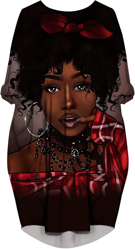 AZPSRT Women's Casual Loose Long Dress T-Shirt Dress Short/Long Sleeve Maxi Dresses with Pockets