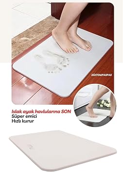 Banyo Paspası Ayak Havlusu Su Emici Islanmayan Abdest Paspası 869465164489