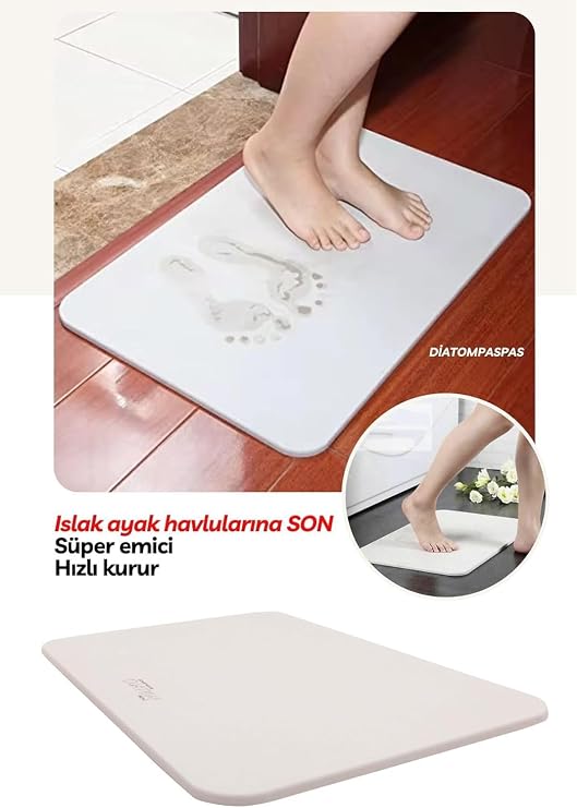 Banyo Paspası Ayak Havlusu Su Emici Islanmayan Abdest Paspası 869465164489