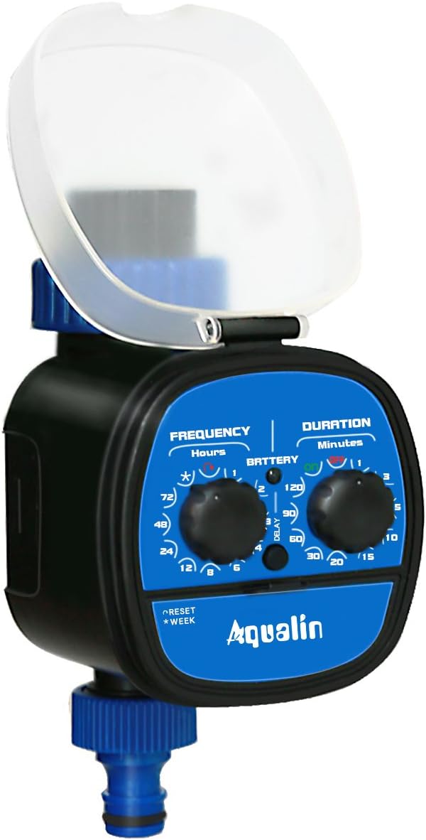 Aqualin Ball Valve Water Timer Electronic Garden Irrigation System Controller Hose Timer With Delay Function Waterproof