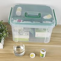 Vista 6 de First Aid Kit Container, Clear Organizer Box, Medicine Storage Organizer