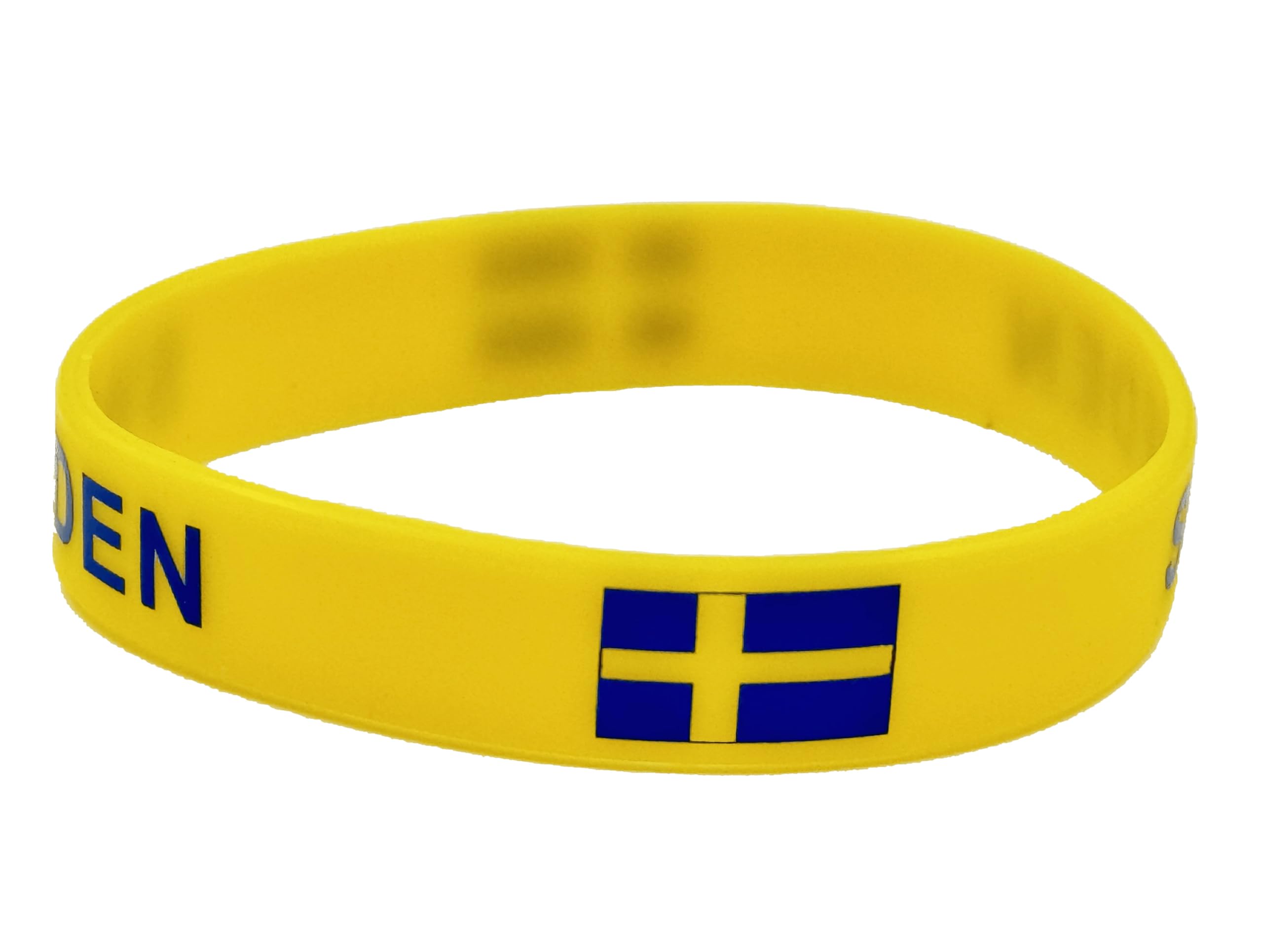 LLBFHH 4 Pcs Sweden Swede Country Flag Rubber Bracelets, National Flag Silicone Bracelet, Rubber Wristbands Patriotic Decorations Gift