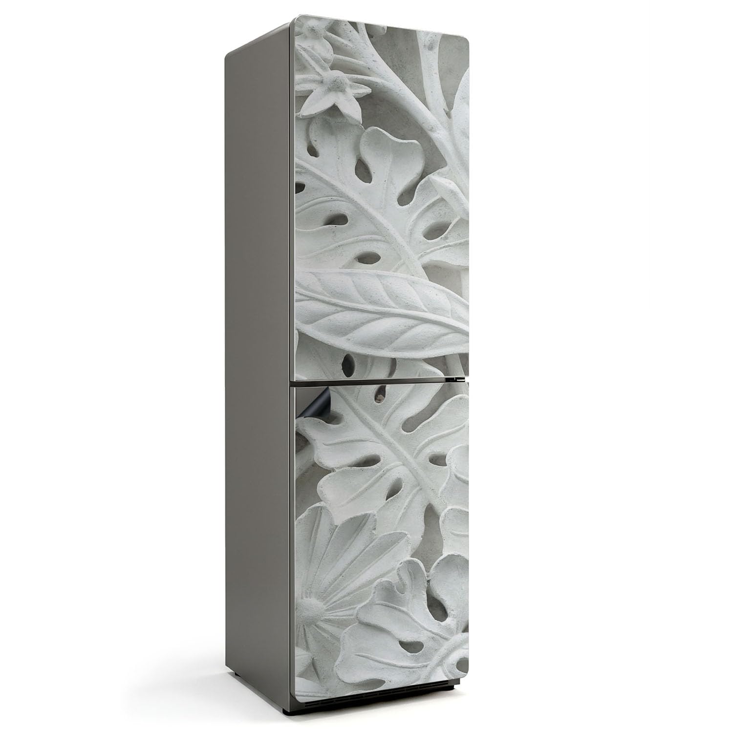 Alfombrilla magnética lavable para proteger el frigorífico con diseño floral en acabado mate