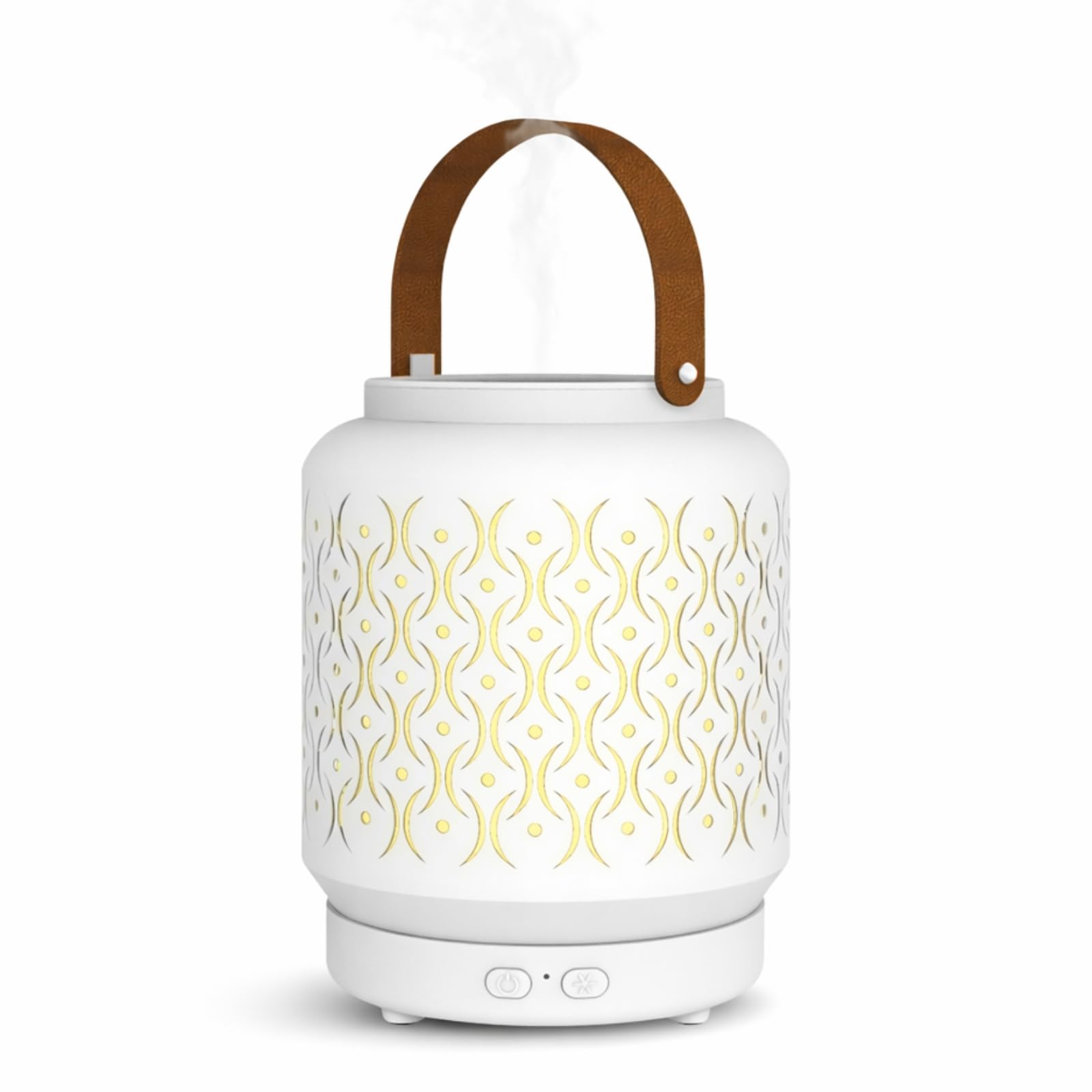 Zen’Arôme Diffuseur Ultrasonique sans Fil Madrid, Batterie Rechargeable Intégrée Autonomie 10h, Diffuseur Huile Essentielle Nomade, Diffusion Continue ou par Alternance, Éclairage LED Personnalisable